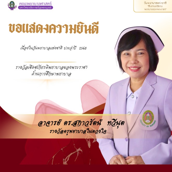 รางวัลและเกียรติยศ คณะพยาบาลศาสตร์